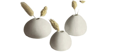 Set de 3 mini-vases Räder porcelaine blanche