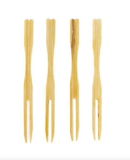 Lot de 50 fourchettes miniatures DM en bambou