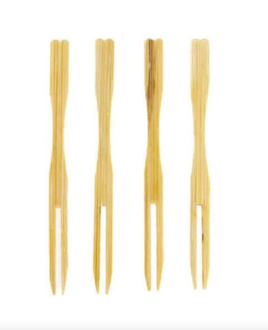Lot de 50 fourchettes miniatures DM en bambou