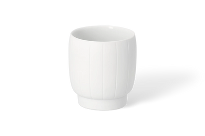 Bougeoir à rayures verticales Räder porcelaine blanche