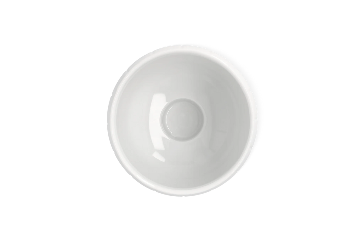 Bougeoir à rayures verticales Räder porcelaine blanche