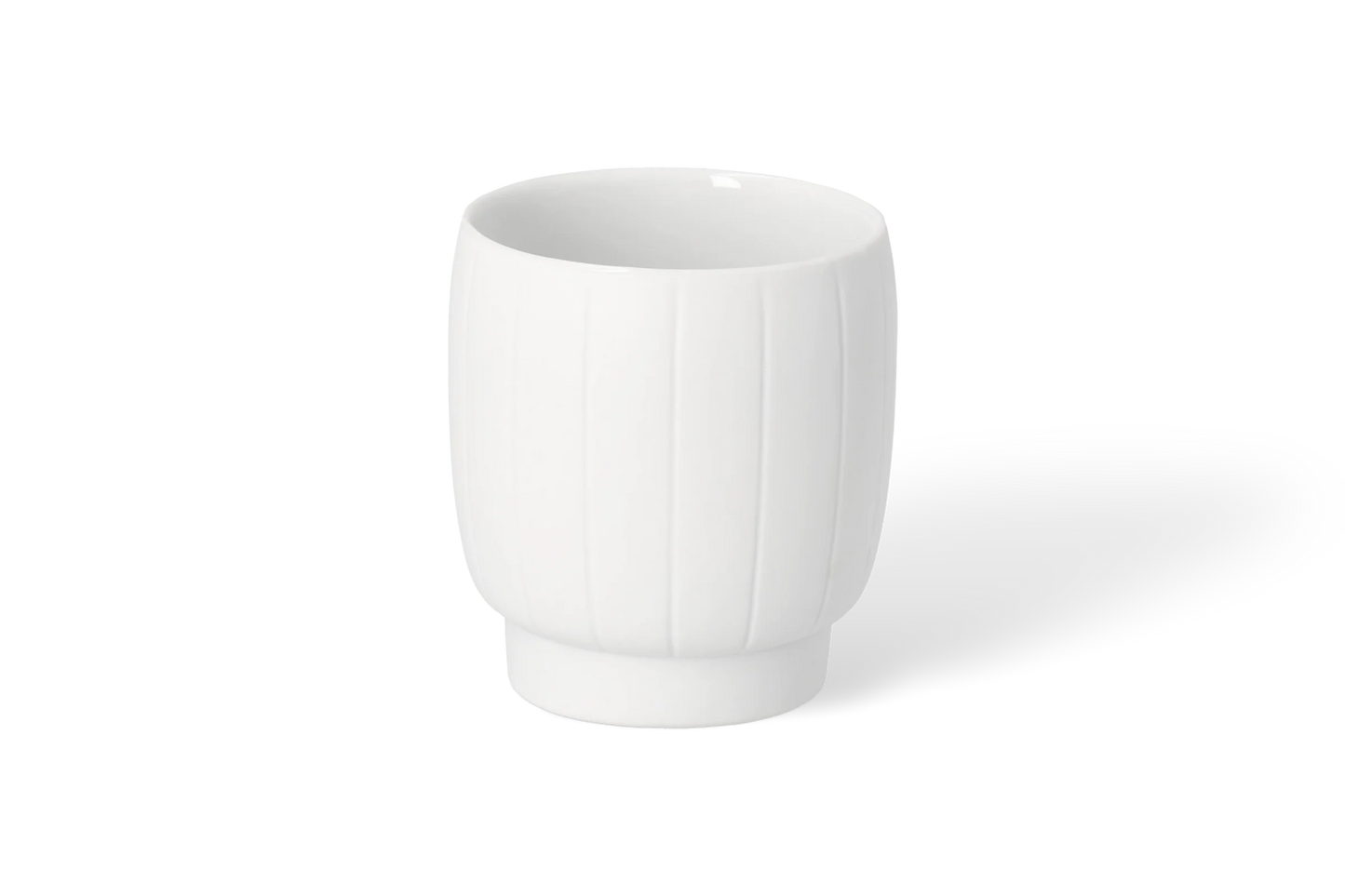 Bougeoir à rayures verticales Räder porcelaine blanche
