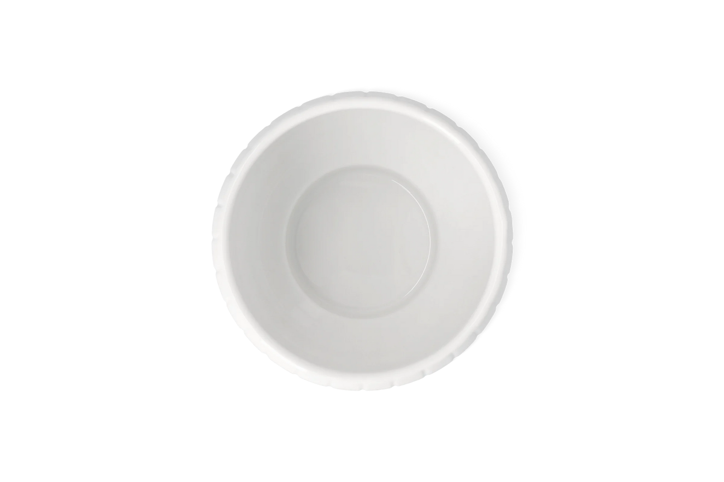 Coupe bougeoir à rayures Räder porcelaine blanche