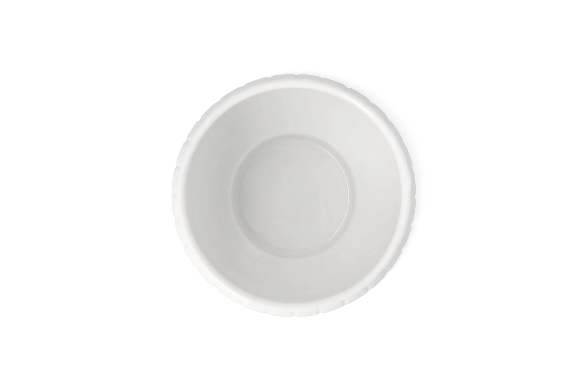 Coupe bougeoir à rayures Räder porcelaine blanche