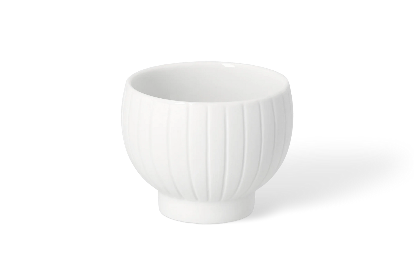 Coupe bougeoir à rayures Räder porcelaine blanche