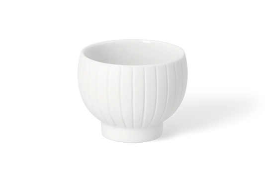 Coupe bougeoir à rayures Räder porcelaine blanche