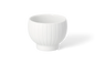 Coupe bougeoir à rayures Räder porcelaine blanche