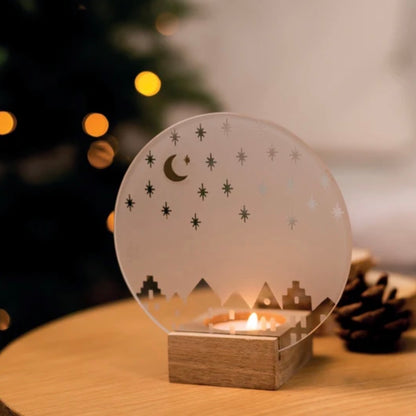 Photophore verre et bois Räder