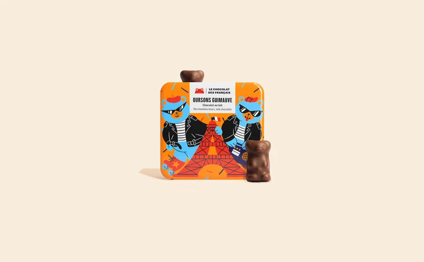 6 oursons guimauve chocolat au lait - Le Chocolat des Français