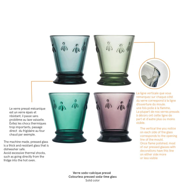 Coffret de 4 gobelets Abeille 4 couleurs - La Rochère