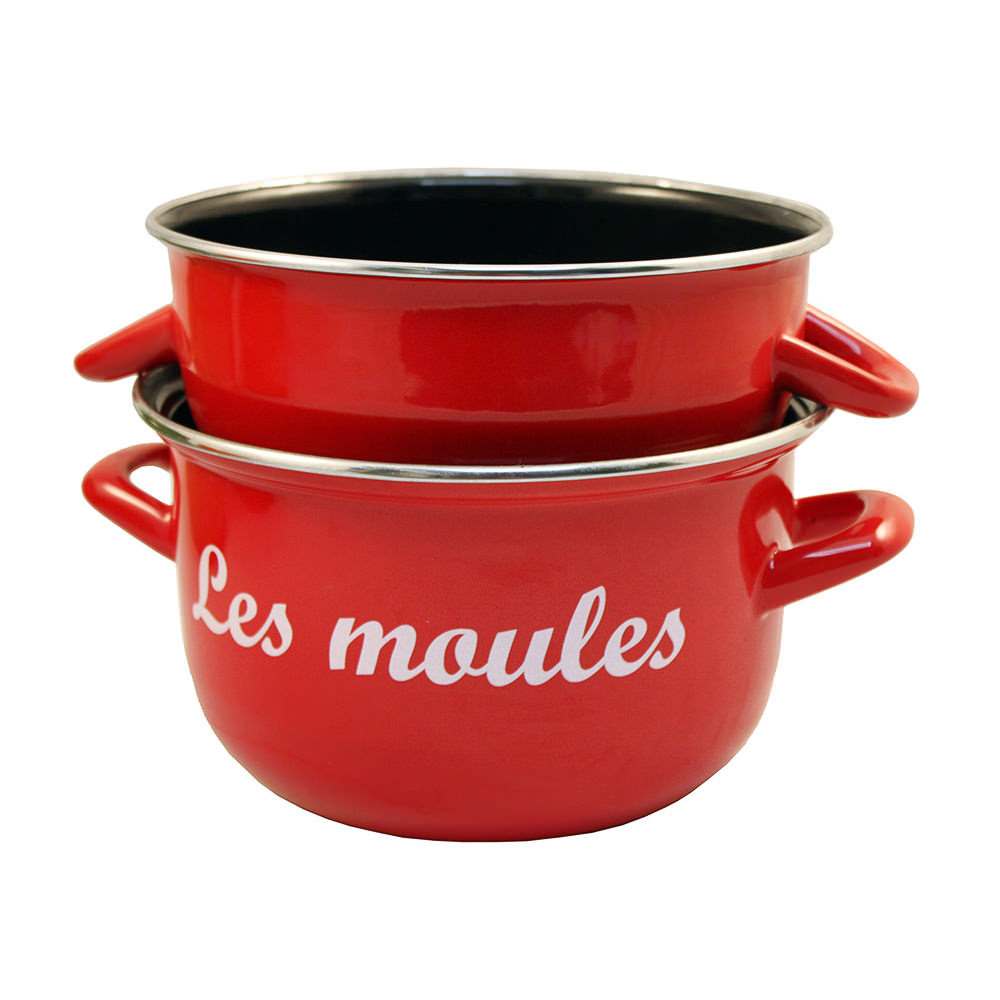 Marmite à moules 18 cm rouge - Baumalu
