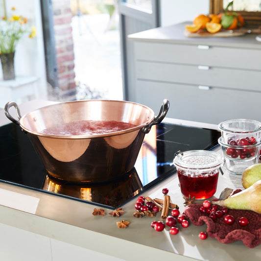 Bassine à confiture 38 cm lisse anses fonte - Baumalu