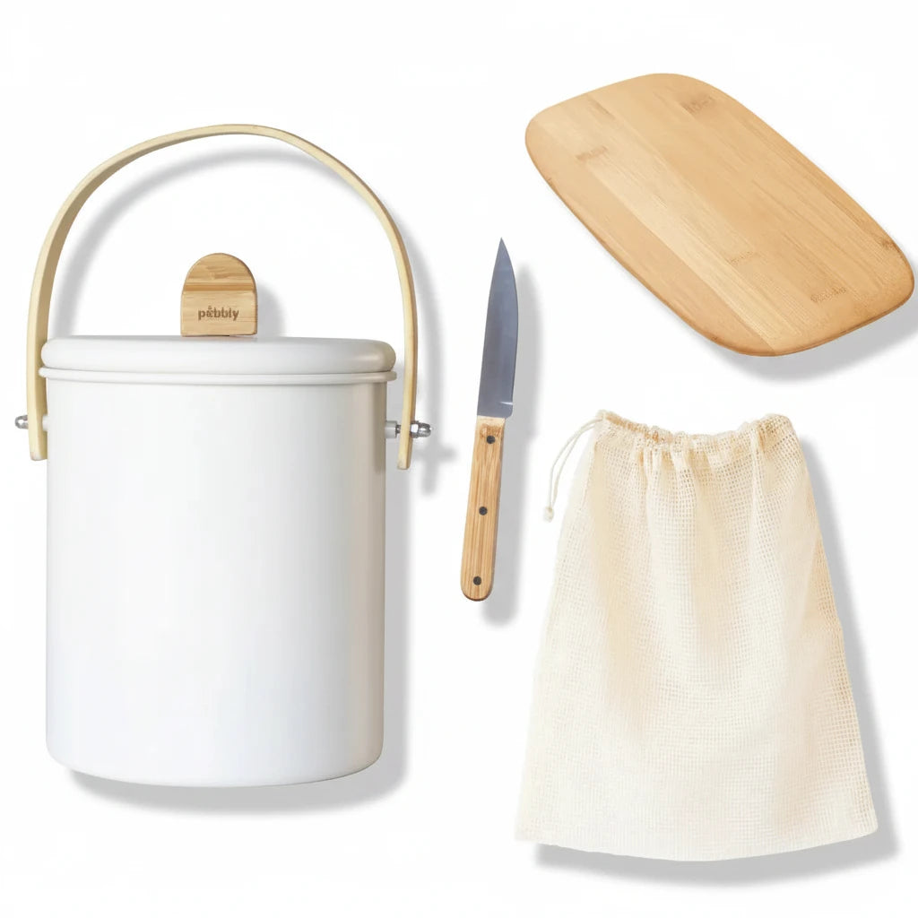 Coffret zéro déchet Pebbly - quatre accessoires réutilisables