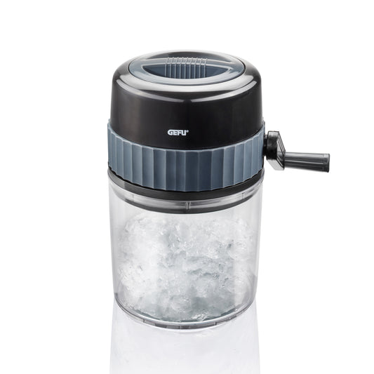 Broyeur à glace manuel Slush Gefu avec manivelle et récipient 75 cl