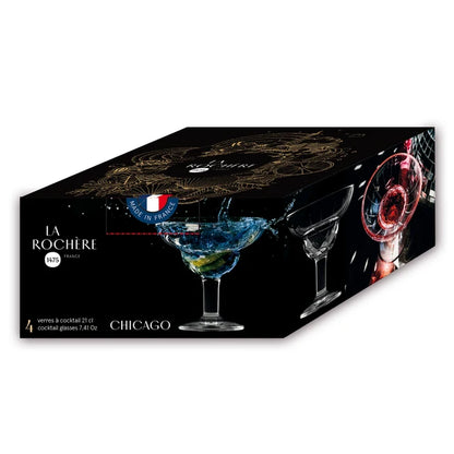 Coffret de 4 verres à cocktail Chicago - La Rochère