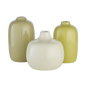 Lot de 3 vases Ceola Blomus - céramique brillante dans trois tons jaunes