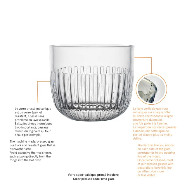 Gobelets Ouessant La Rochère - verre robuste aux lignes douces