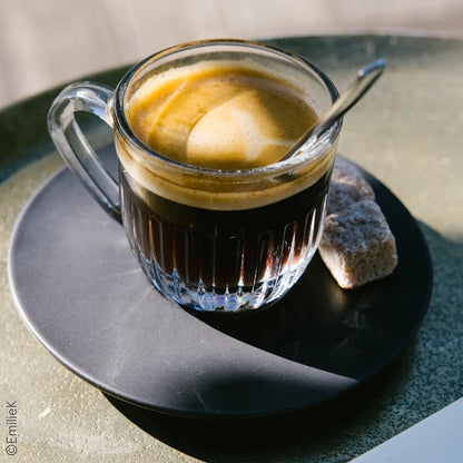 Coffret 2 tasses expresso Ouessant + 2 sous-tasses anthracite - La Rochère