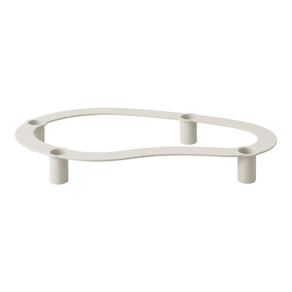 Bougeoir Aro Blomus - métal beige Moonbeam aux formes organiques