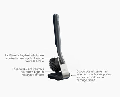 Brosse à Vaisselle & Support en Inox SinkTech™ - Joseph Joseph
