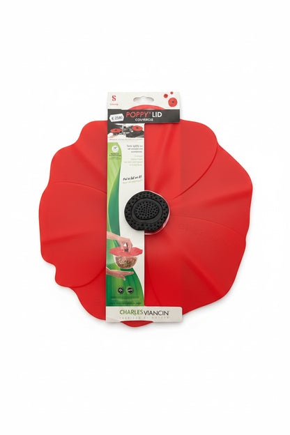 Couvercle Charles Viancin - motif coquelicot, alternative au film plastique