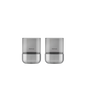 Photophores Calma XS Blomus - inox mat et verre fumé