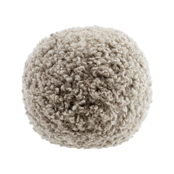 Coussin rond Teddy Blomus - surface douce façon fourrure teddy