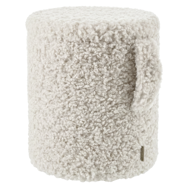 Pouf Teddy Blomus - assise ronde en bouclette douce