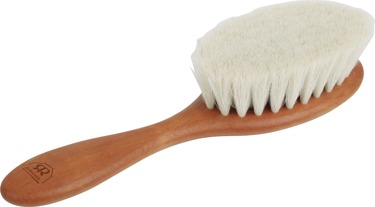 Brosse à cheveux bébé Redecker en bois de poirier et poil de chèvre