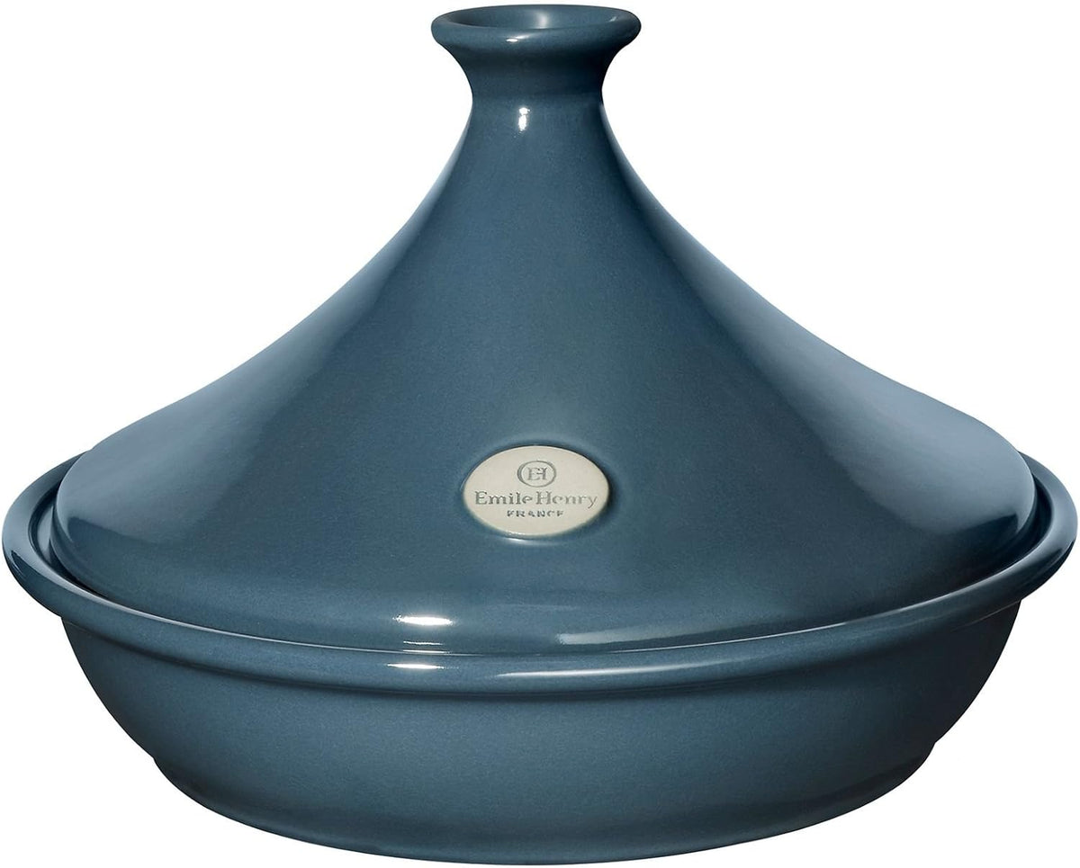 Tajine Emile Henry en céramique Flame coloris Bleu Pavot