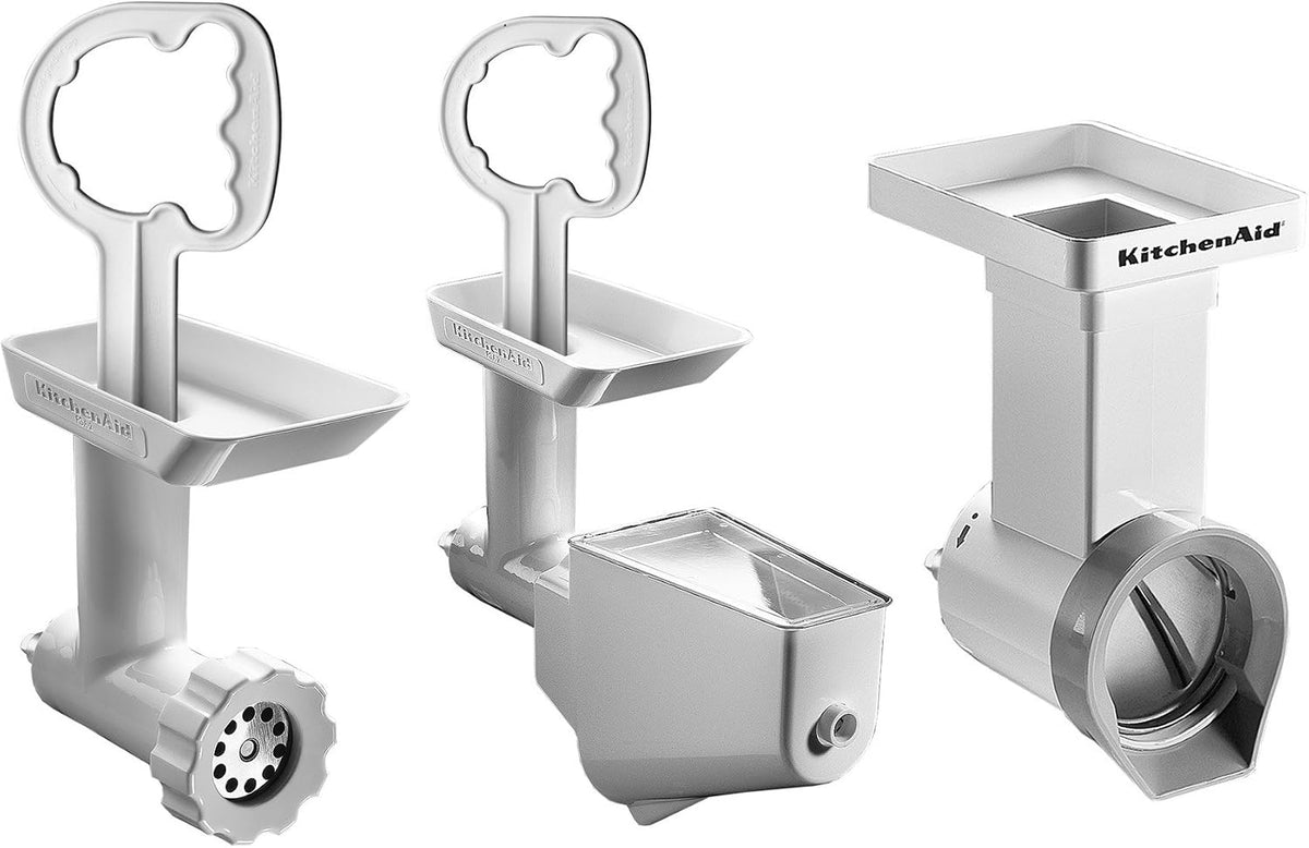 Kit KitchenAid : hachoir, trancheur-râpe et passoire pour robot