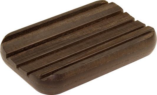 Porte-savon arrondi Redecker en thermobois avec pieds caoutchouc