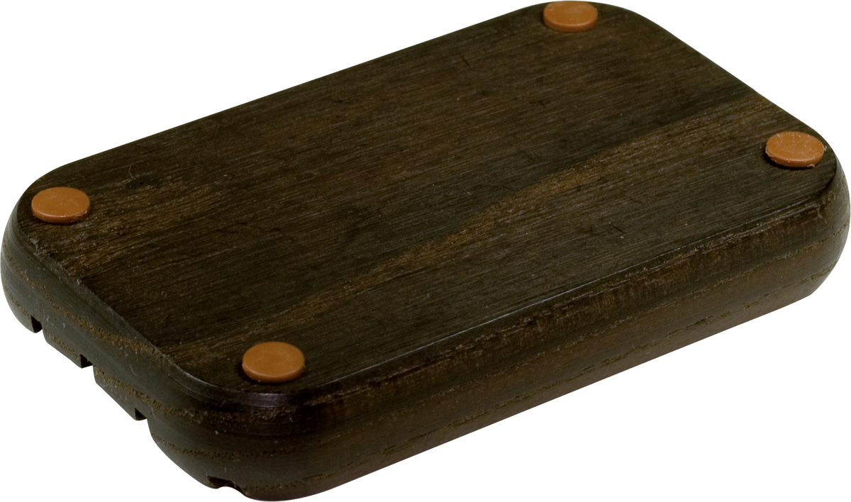 Porte-savon arrondi Redecker en thermobois avec pieds caoutchouc