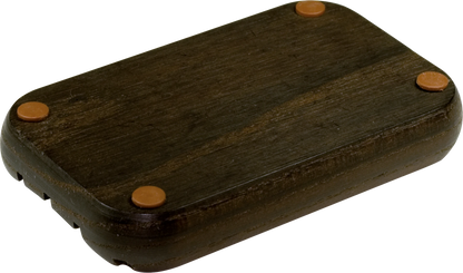 Porte-savon arrondi Redecker en thermobois avec pieds caoutchouc