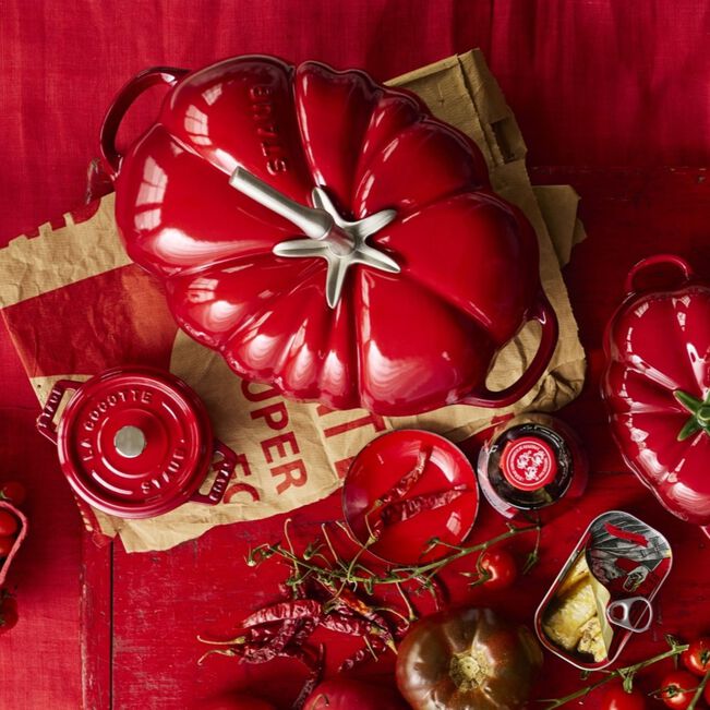 Cocotte 25 cm, Tomate, Cerise, Fonte - Staub
