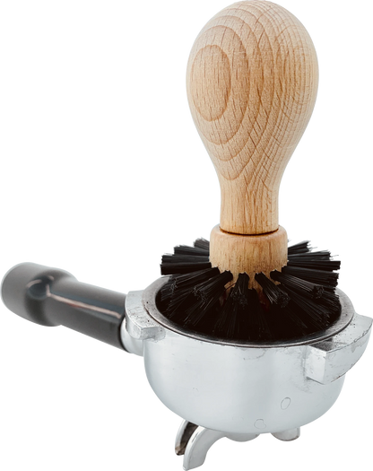 Brosse Redecker pour porte-filtre expresso, corps en hêtre huilé