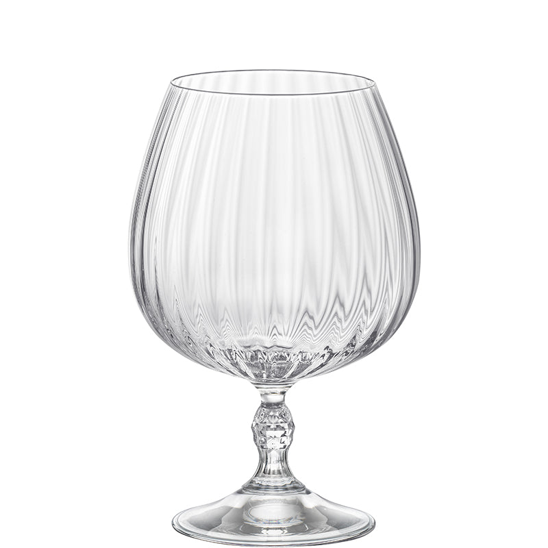 Verre à cognac America's 20's Bormioli Rocco à facettes et tige en goutte