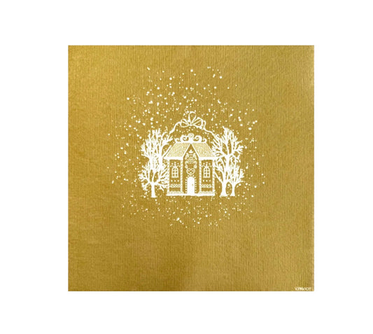 Serviette de table motif maisons en pain d'épice