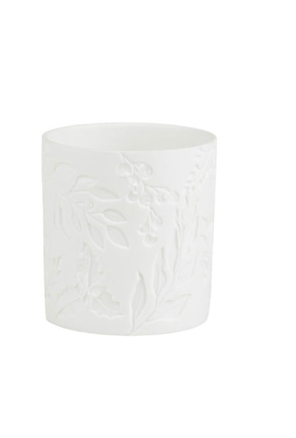 Photophore porcelaine baies dorées Räder porcelaine blanche