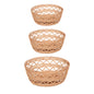 Lot de 3 panier rond en fibre de palme - Table Passion