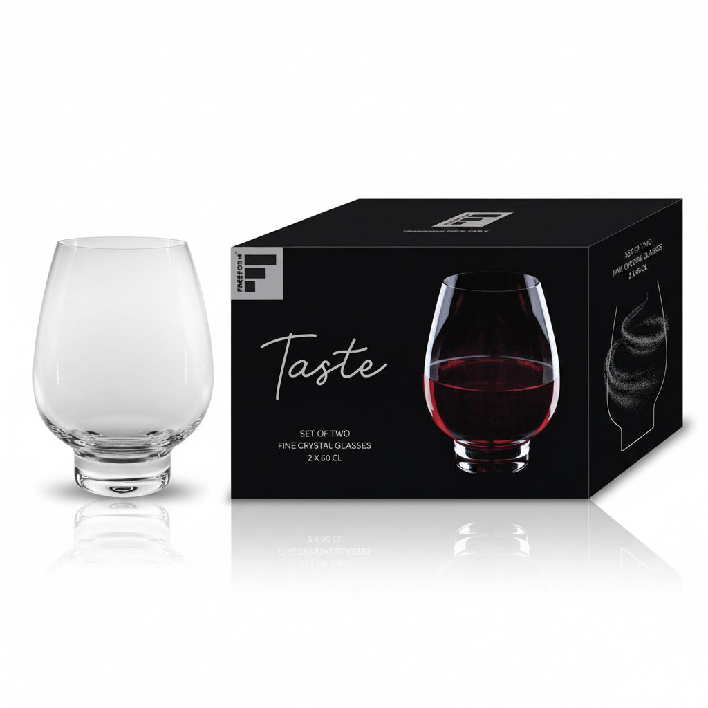 Set de 2 verres à vin Freeform - grande capacité de 60 cl