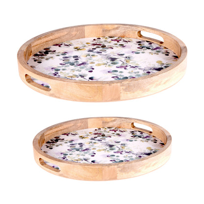 2 plateaux ronds Garden en manguier 35 et 40 cm - Table Passion