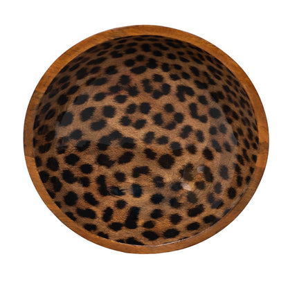 Coupe Léopard en manguier 30 cm - Table Passion