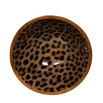 Saladier Léopard en manguier 30 cm - Table Passion