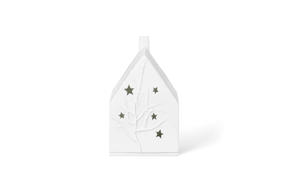 Petite maison lumineuse de Noël Räder porcelaine blanche