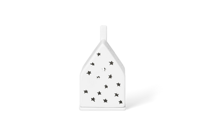 Petite maison lumineuse étoilée de Noël Räder porcelaine blanche