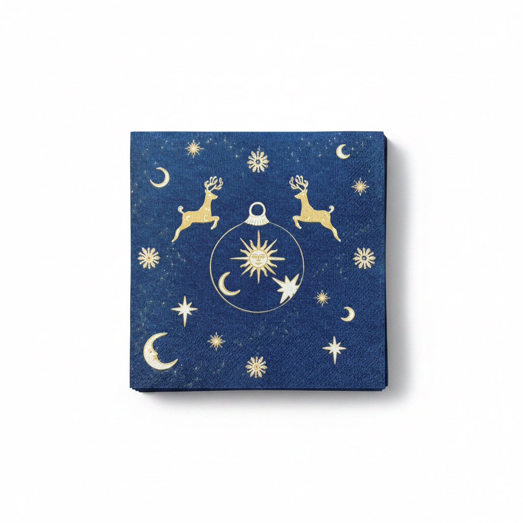 Serv astral bleu 40 x 40 - Francoise Paviot