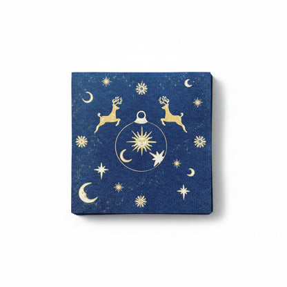 Serv astral bleu 40 x 40 - Francoise Paviot