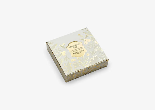 Étui Christmas Tea Dammann Frères - décor hivernal et 6 sachets de thé noir de Noël