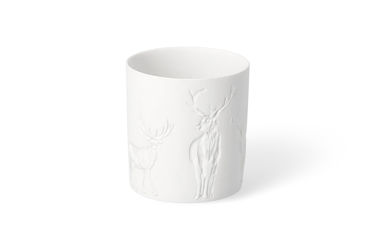 Photophore porcelaine cerf Räder porcelaine blanche